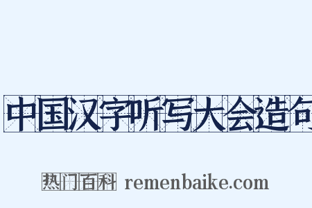 中国汉字听写大会造句是什么意思的图片
